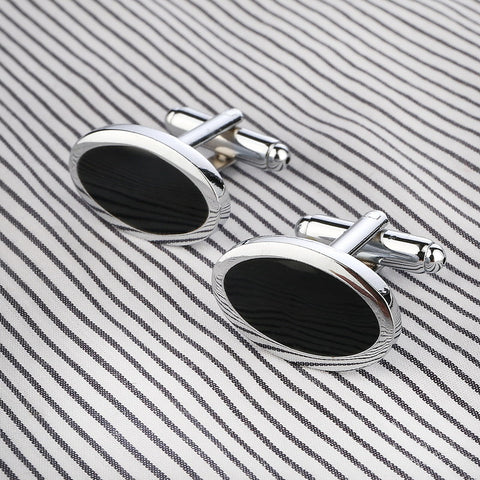 Oval Shape Business Cuff Links