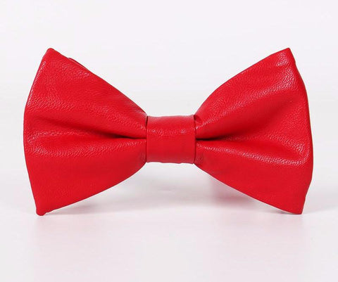 Casual Leather Bow Tie