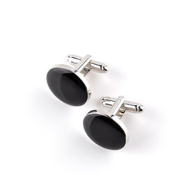 Simple Black & White Cufflink