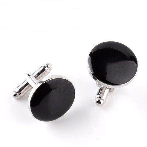 Simple Black & White Cufflink