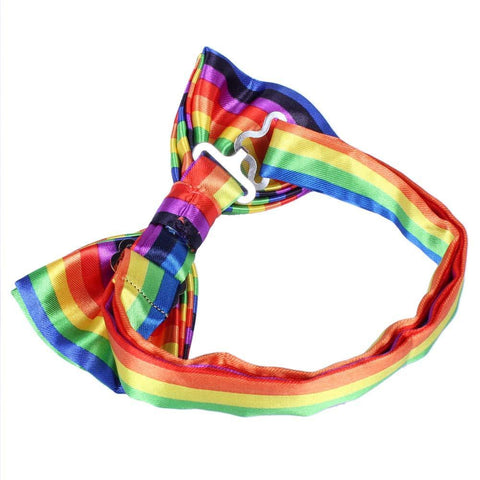 Pre-Tied  Casual Rainbow Bow Tie