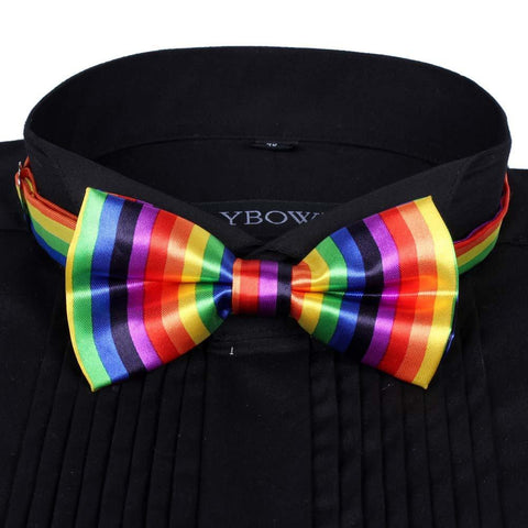 Pre-Tied  Casual Rainbow Bow Tie