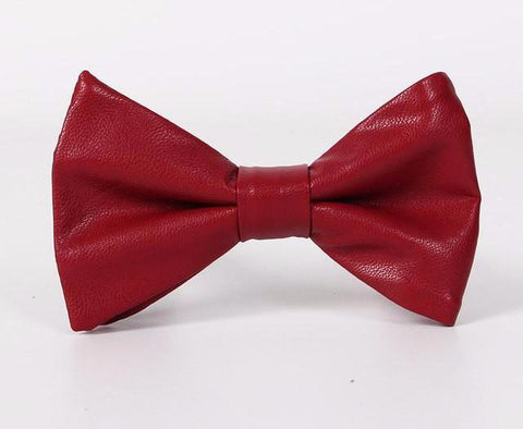 Casual Leather Bow Tie