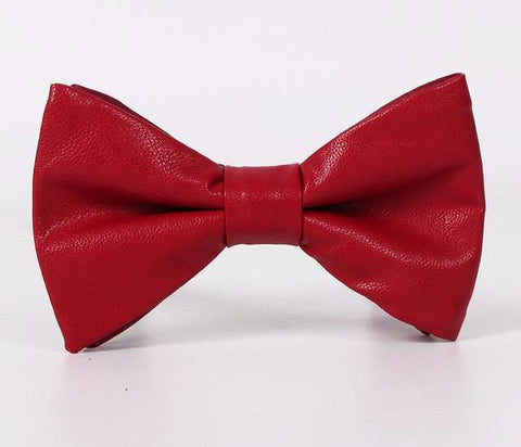 Casual Leather Bow Tie