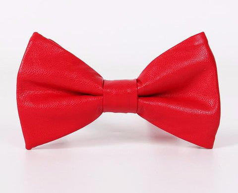 Casual Leather Bow Tie